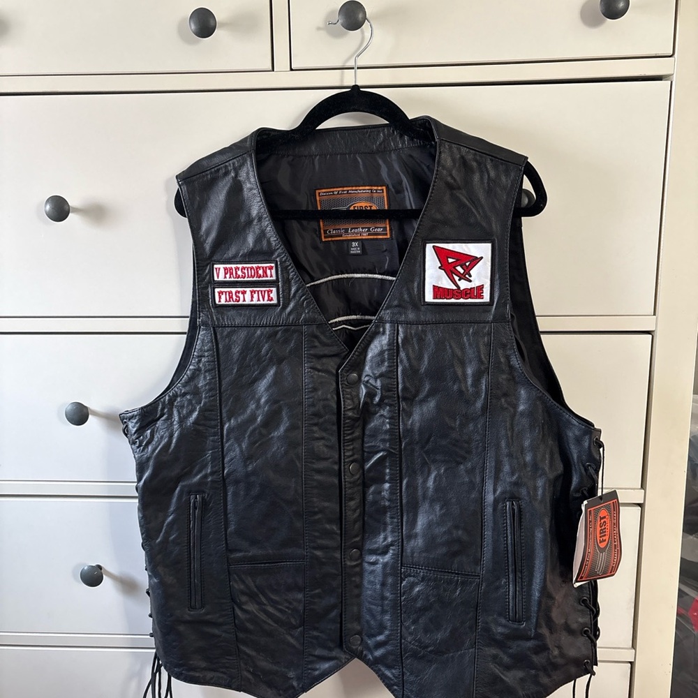 Black Leather Vest